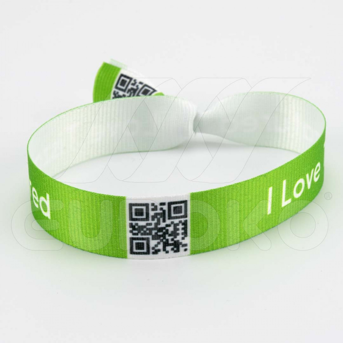 Pulsera de tela con código QR 20mm www.euroko.es