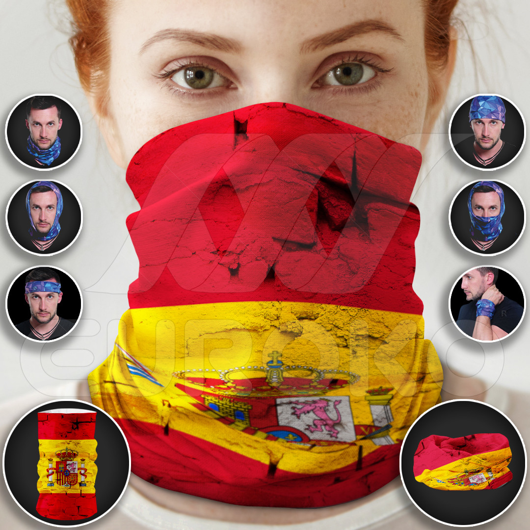 Pañuelo Tubular Con La Bandera De Asturias – Braga De Cuello De Poliéster Ultrafino, Multiusos, Ideal Para Invierno Y Actividades Al Aire Libre