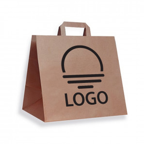 Bolsa de papel con asas anchas, grande