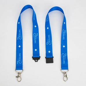 Cinta colgante estriada con doble mosquetón y cierre de seguridad