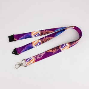 Cinta lanyard con cierre de seguridad, estriada