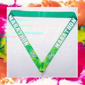 Cinta para medallas personalizada con mosquetón