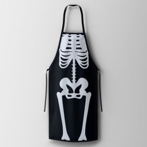 Delantal cocina Esqueleto