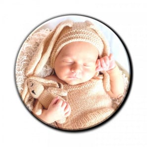 Fotoimanes de madera, circular 9.5cm