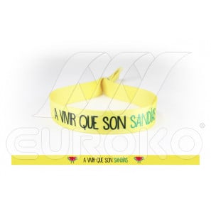 Pulsera Amarilla "A Vivir Que Son Sandías"