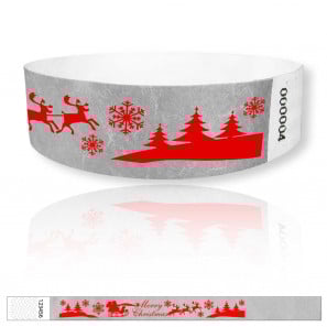 Pulseras TYVEK con diseño de Nochebuena