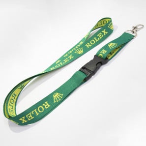 Lanyard bordado estándar con hebilla plástica