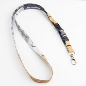 Lanyard bordado premium con hebilla plástica