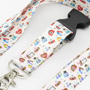 Lanyard enfermería, blanco