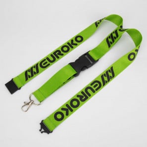 Lanyard serigrafiado con hebilla plástica y cierre de seguridad