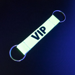 Llavero de tela neón double