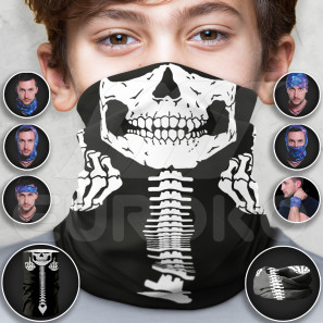 Pañuelo multiusos para niños Esqueleto