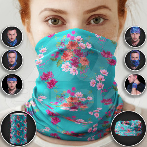 Braga tubular Flores colores