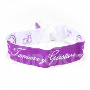 Pulsera de tela bordada 20mm