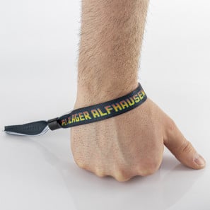 Pulsera de tela estriada 15mm