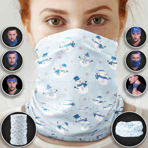 Bufanda multifuncional Muñeco de nieve