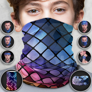 Braga tubular para niños A cuadros