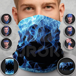 Bufanda multifuncional Humo azul