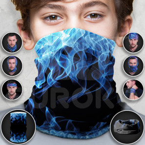 Bufanda multifuncional para niños Humo azul