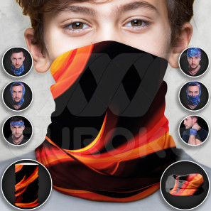 Pañuelo multifuncional para niños Llama roja