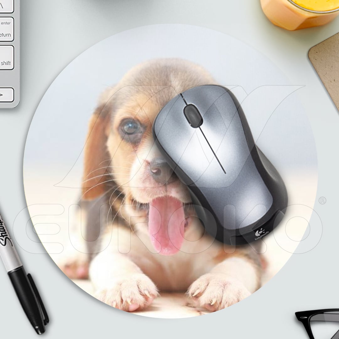 Alfombrilla ordenador personalizada, circular