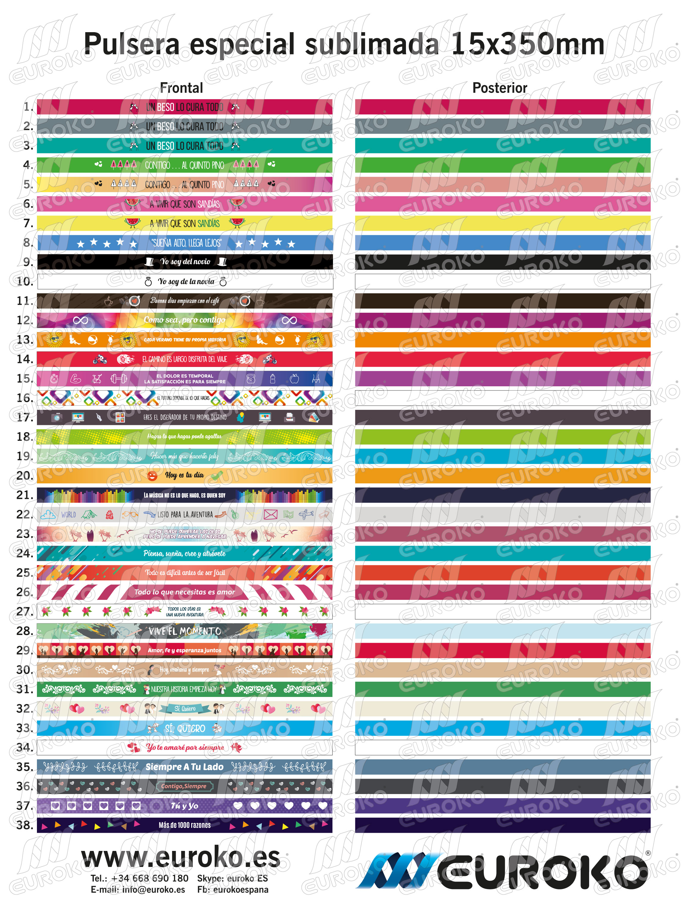 Pulseras con mensaje Euroko Pulseras con mensaje Euroko