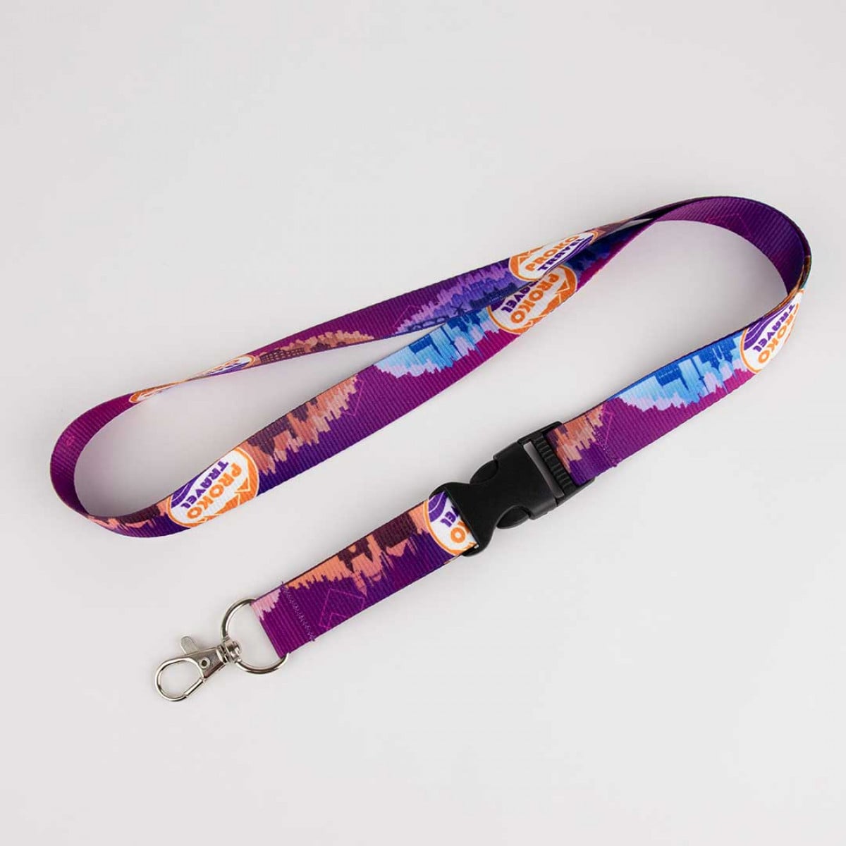 Lanyard personalizado con hebilla plástica, estriado Lanyard personalizado con hebilla plástica, estriado