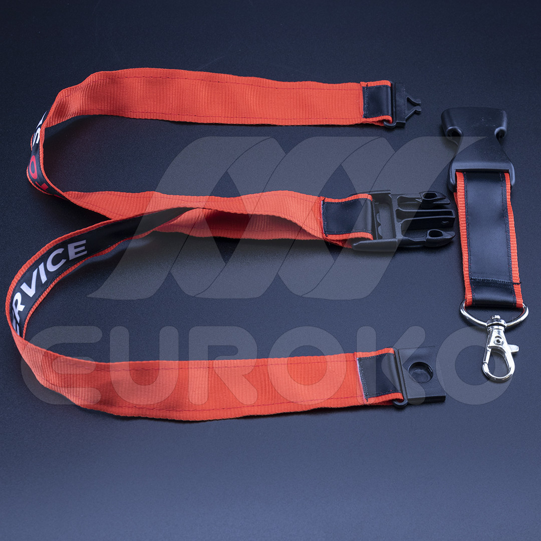 Lanyard premium con hebilla y cierre de seguridad