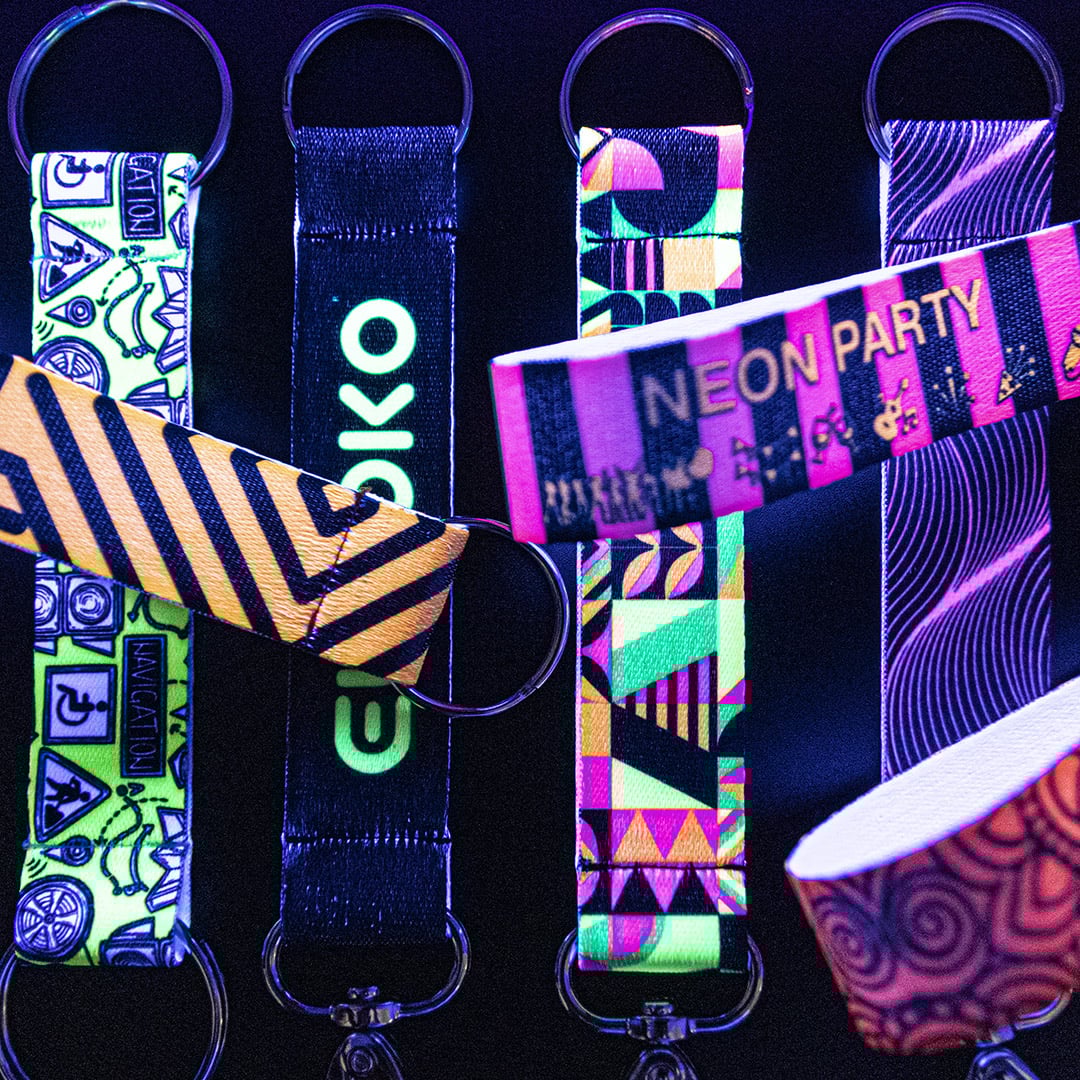 Llavero fluorescente