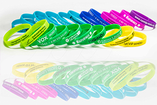 Pulsera de silicona con impresión exprés