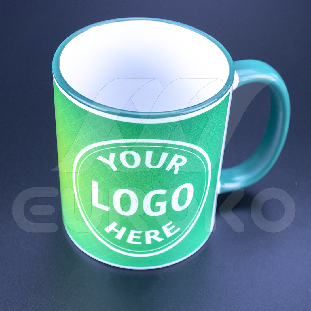 Taza personalizada con borde de color